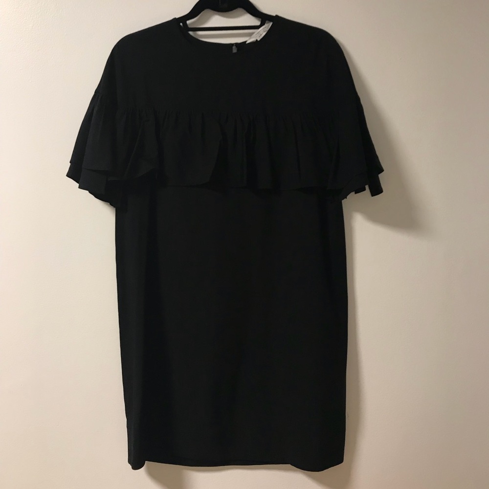 And Other Stories Ruffle Shoulder Shift Dress
